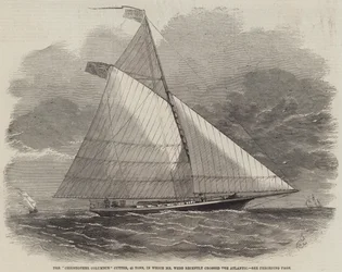 De Christopher Columbus Cutter, 45 ton, waarmee Mr Webb onlangs de Atlantische Oceaan overstak